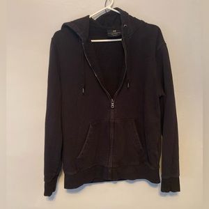 H&M Zip Up Hoodie - Black - Medium